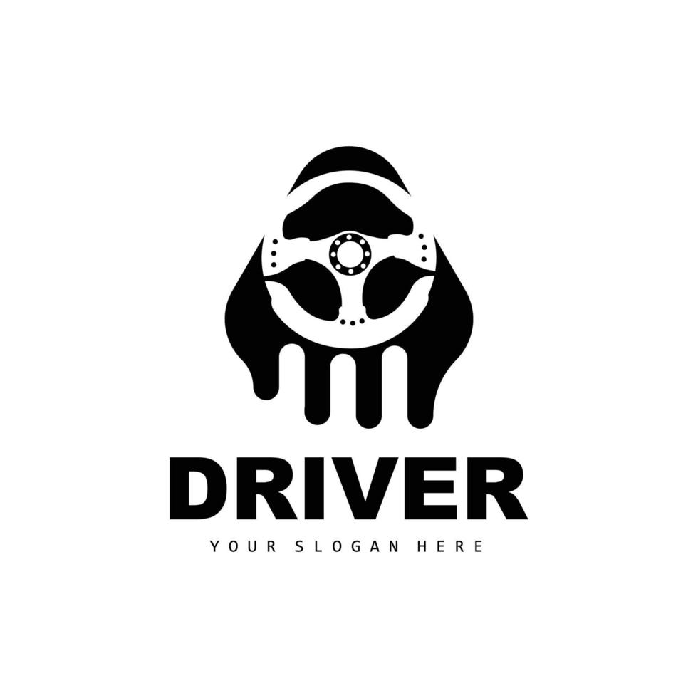 logotipo de direção de carro, vetor de motorista, design de veículo de transporte, reparo, manutenção, garagem de carro