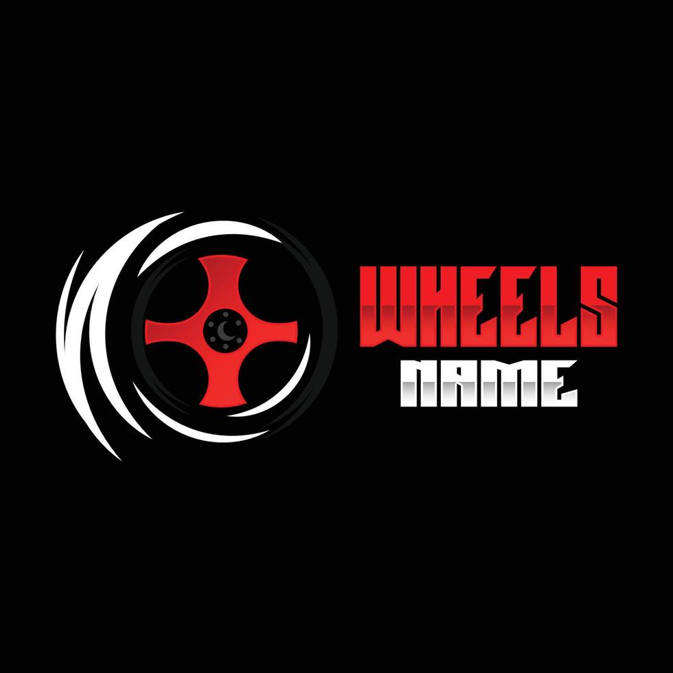logotipo da roda do pneu, vetor de peças automotivas, projeto de oficina de manutenção, garagem, automotivo, veículo, ícone moderno de roda simples