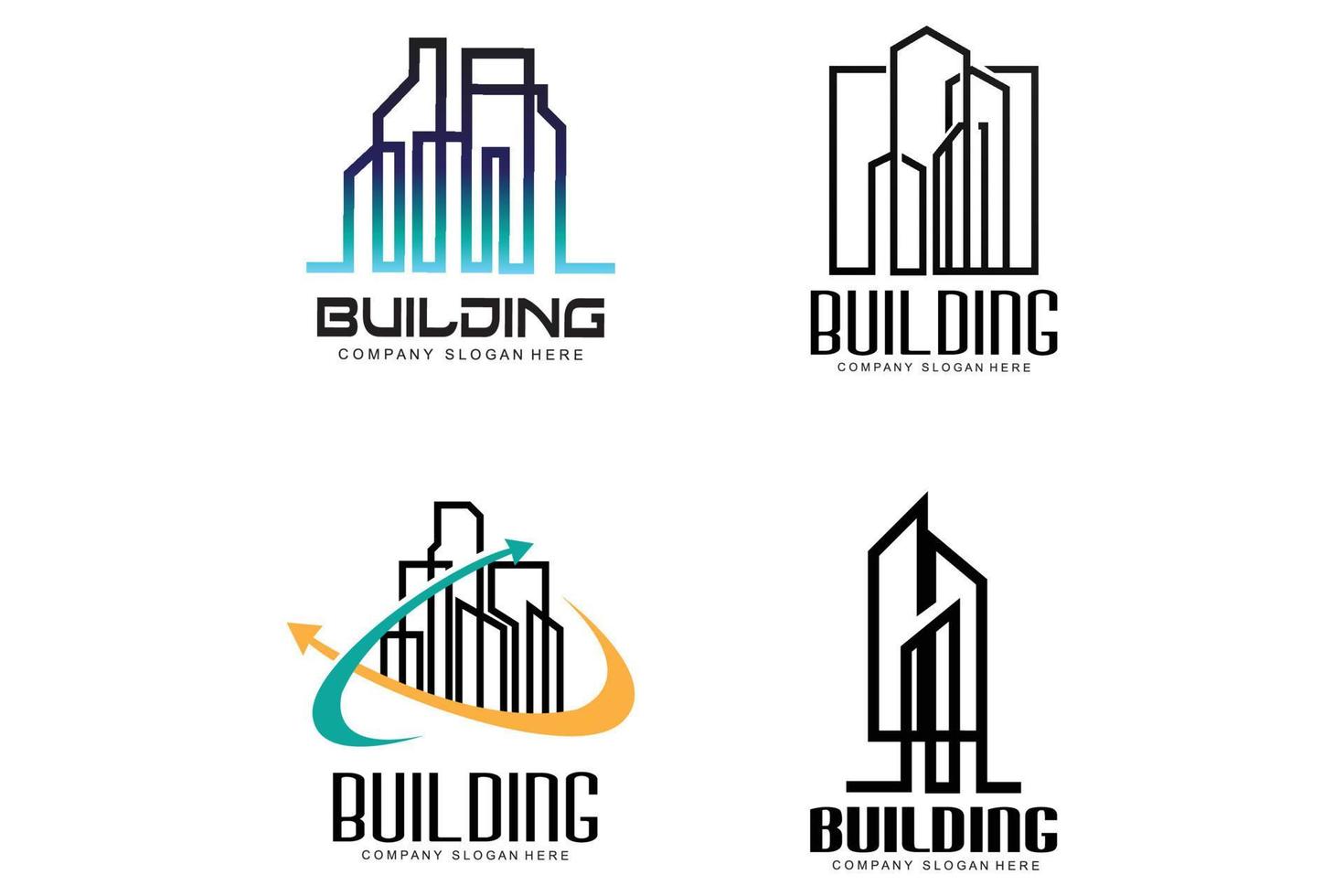 logotipo de design de casa, logotipo de construção, ícone de propriedade e empresa de construção vetor