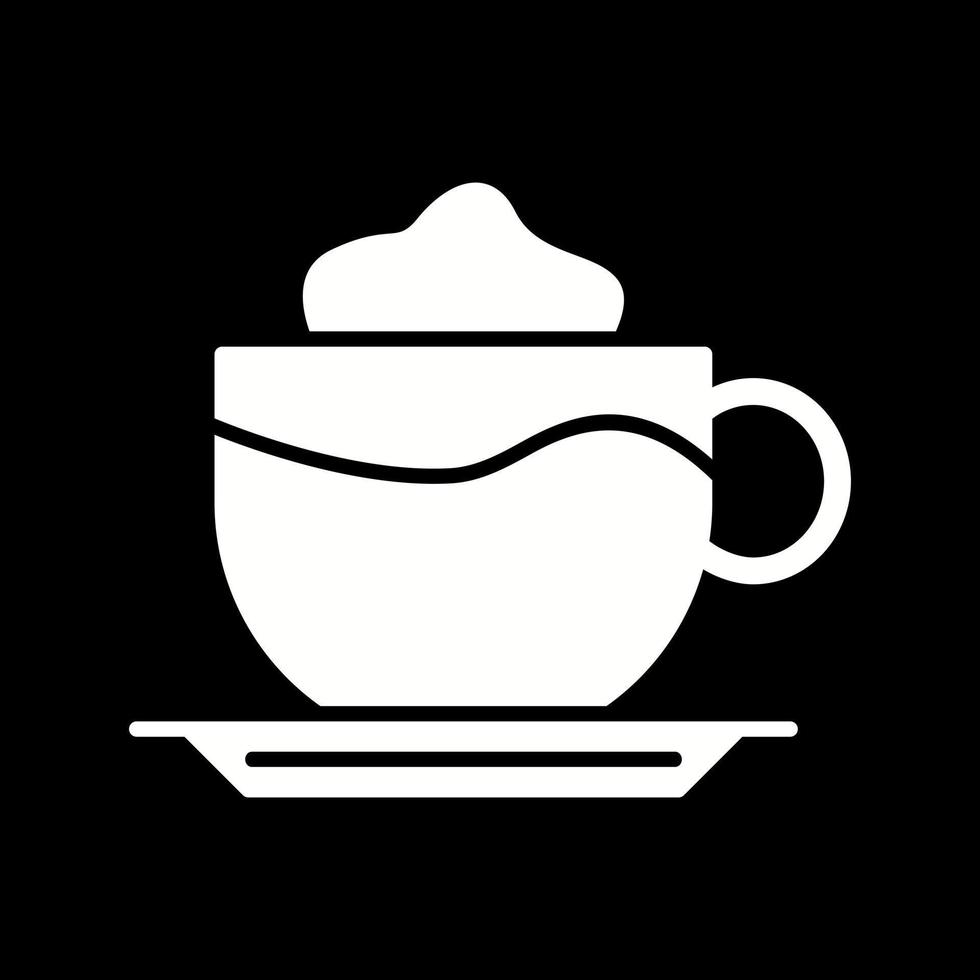 ícone de vetor de café com leite