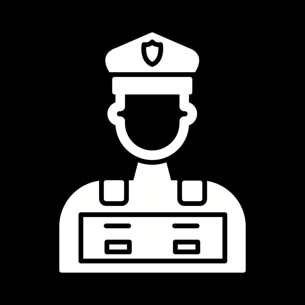 ícone do vetor do homem da polícia