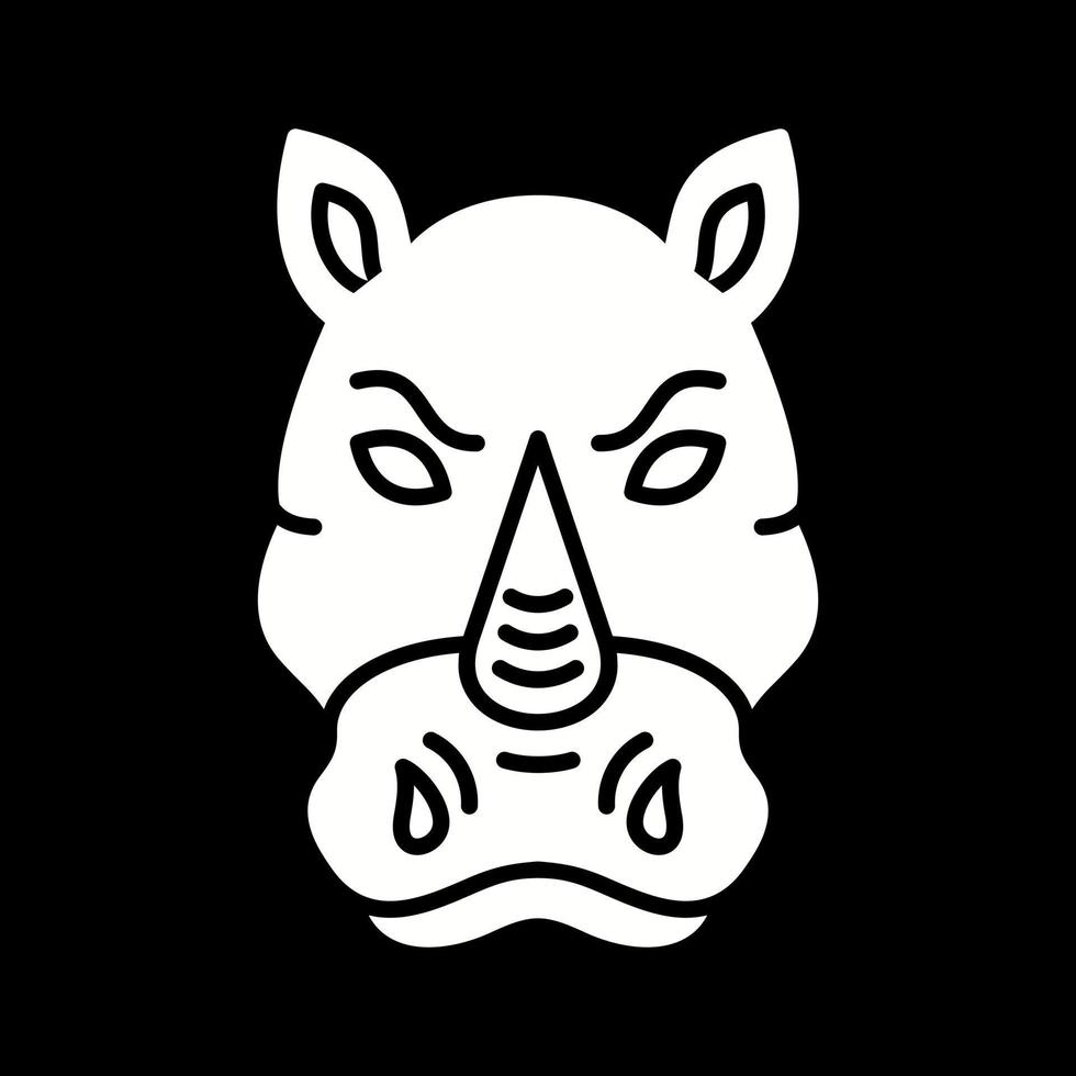 ícone de vetor de rinoceronte