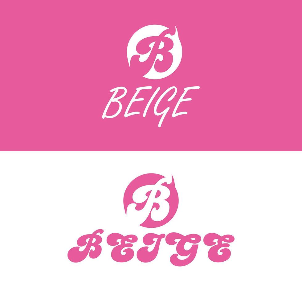 vetor de design de logotipo de beleza letra b