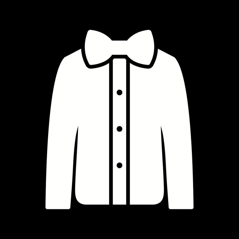 camisa com ícone de vetor de arco