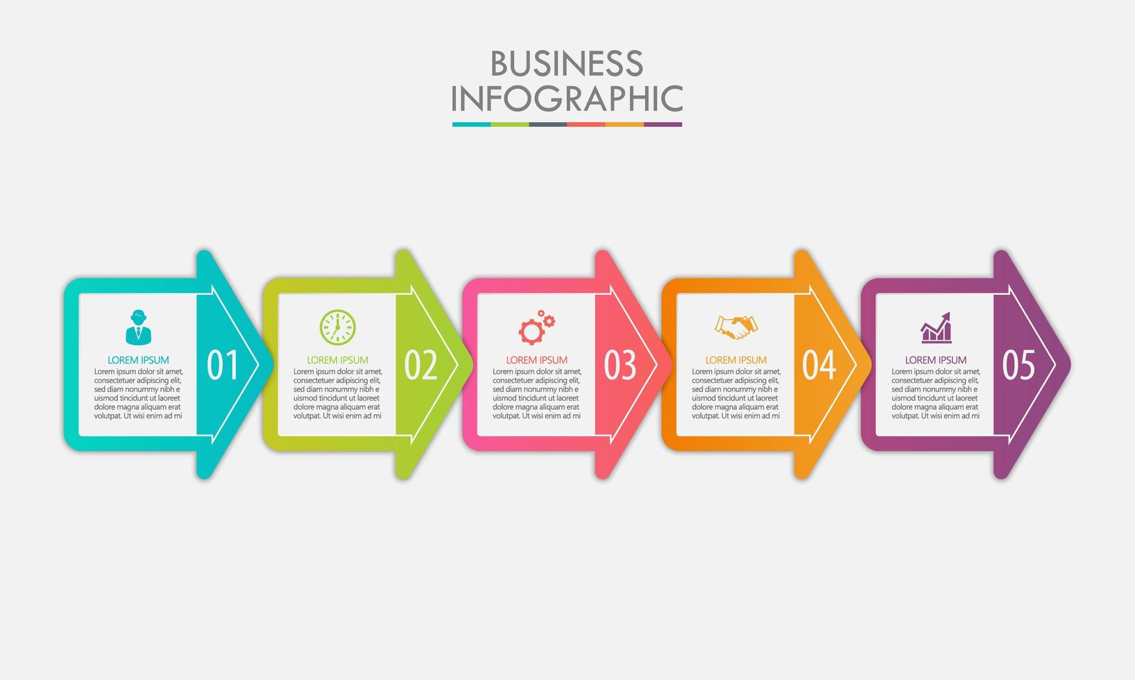 modelo de infográfico de seta vetor