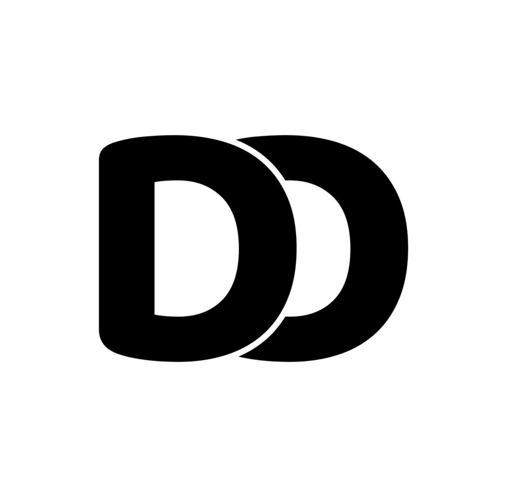 logotipo do ícone do nome dd brond vetor
