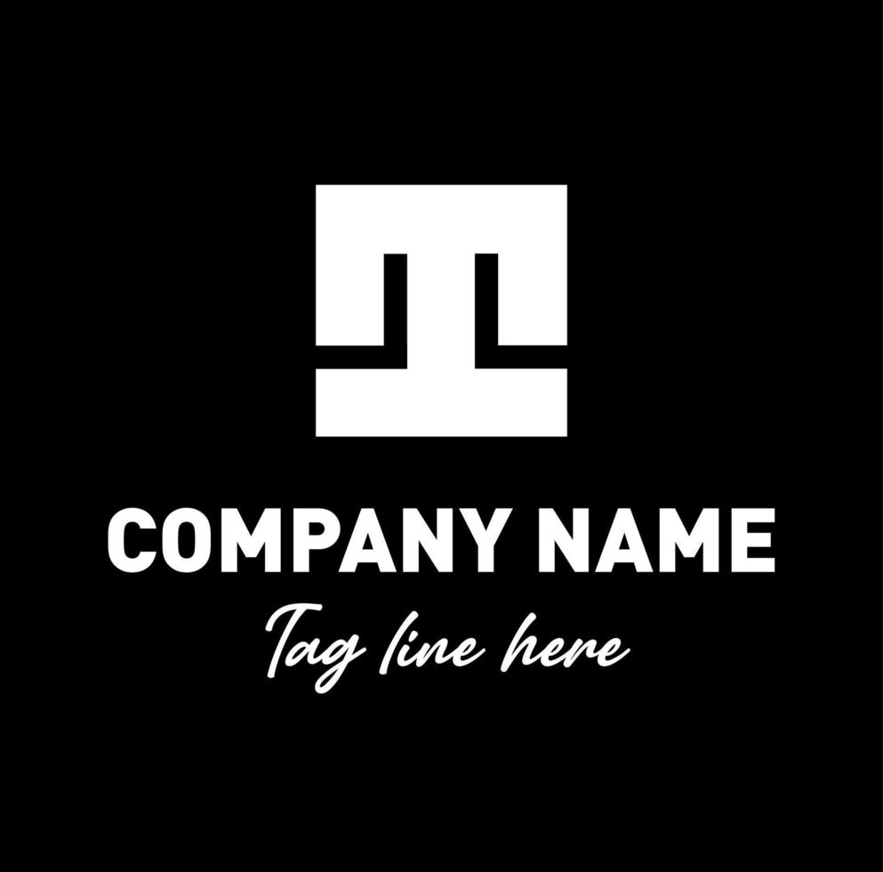 t monograma, t vetor de logotipo da empresa.