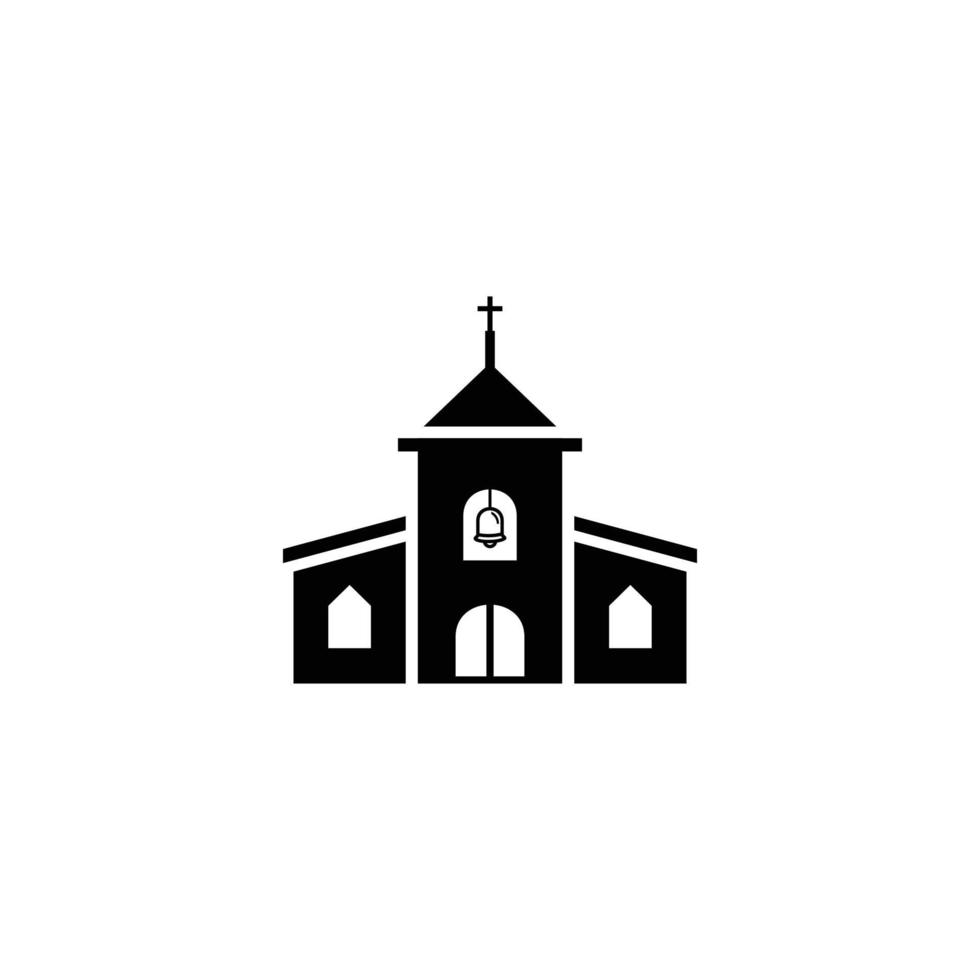 design de logotipo de construção de igreja vetor