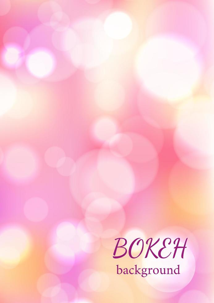 fundo de vetor de luz de fada abstrato bokeh