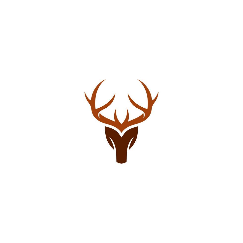 design de logotipo de vetor de cabeça de veado