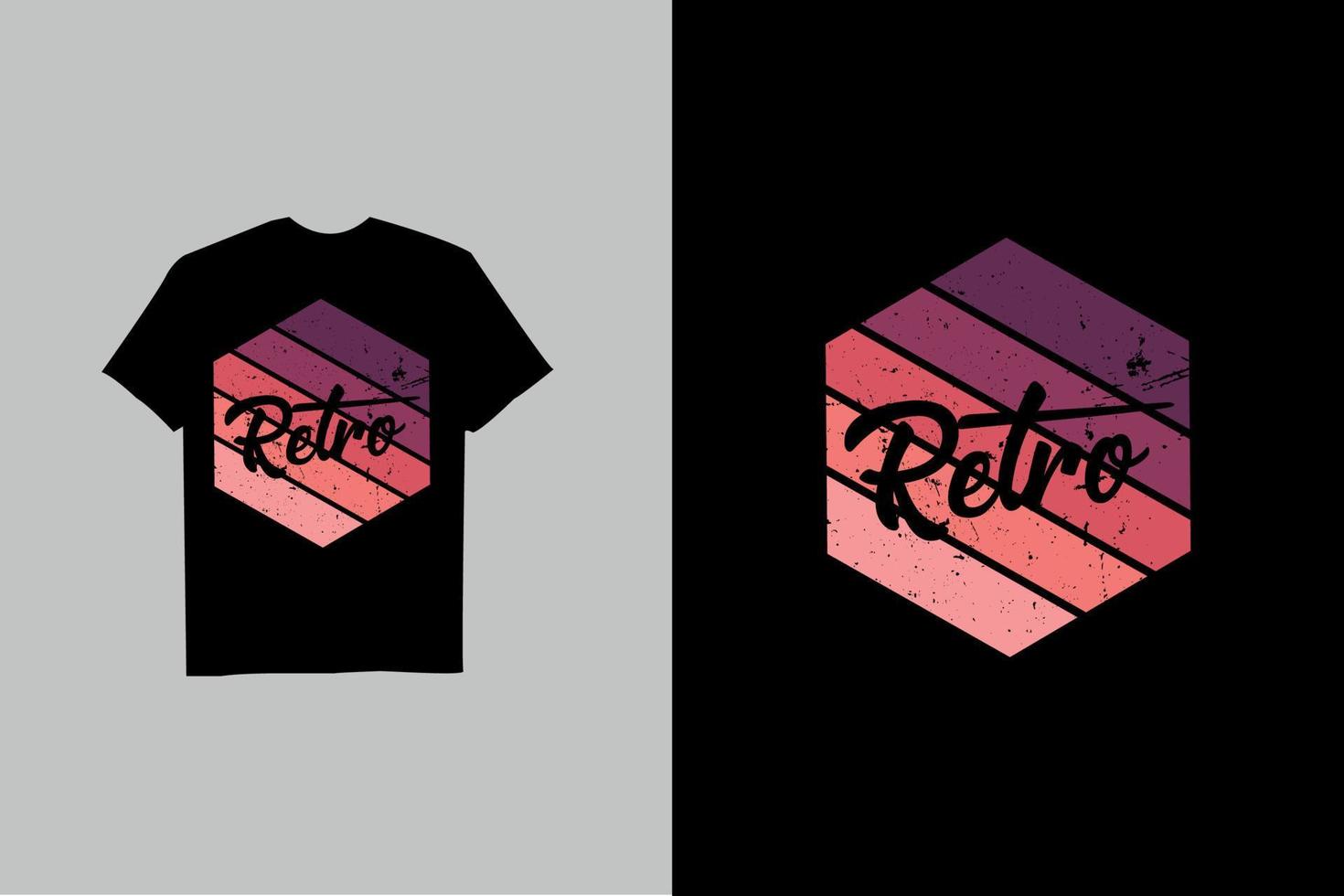 design de camiseta vintage retrô vetor