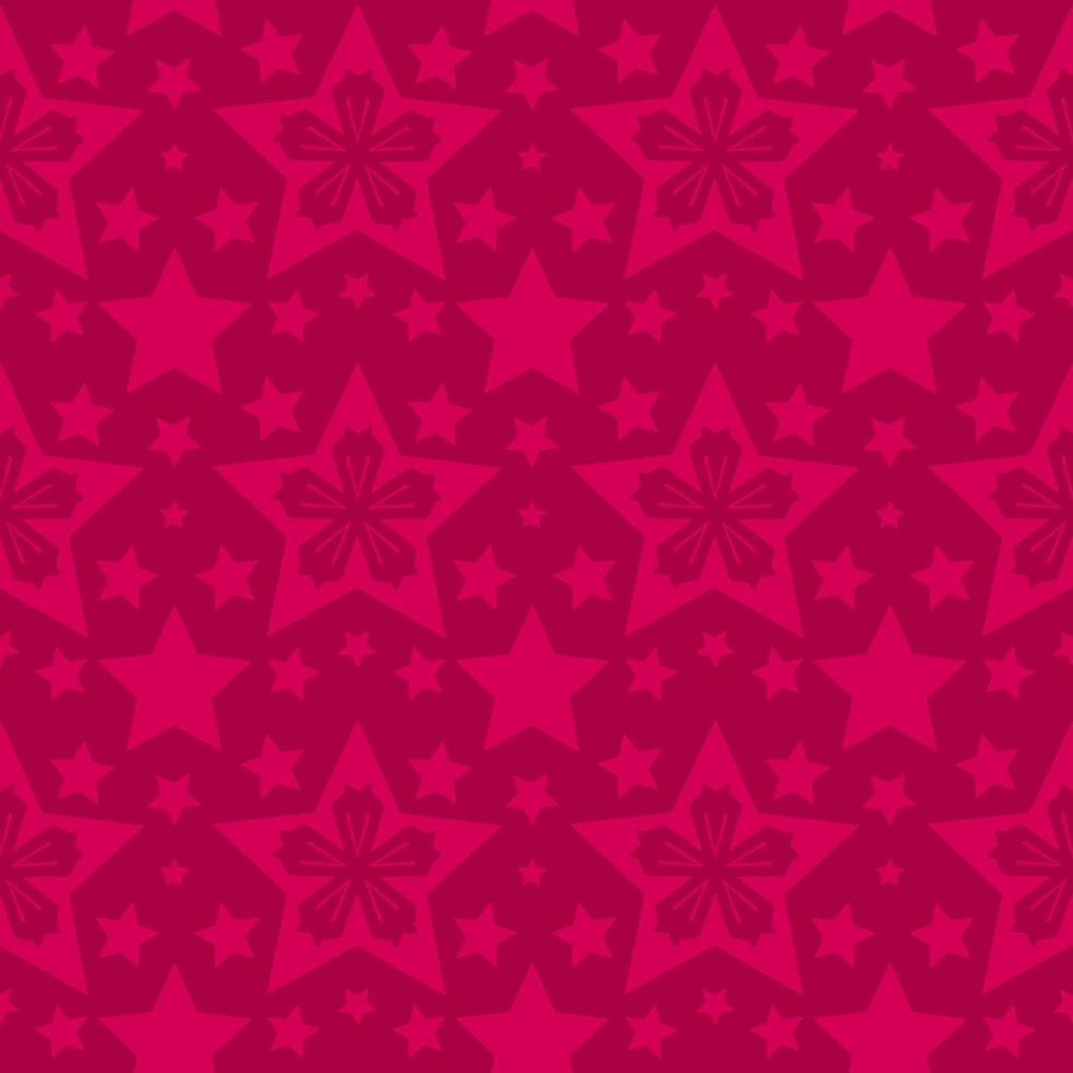 padrão sem emenda de estrelas rosa quente com forma tribal. padrão projetado ideal para vestuário de tecido, cerâmica, papel de parede. ilustração vetorial. vetor