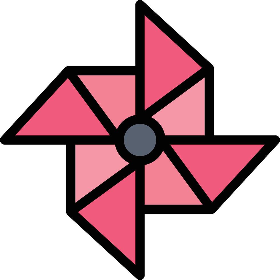 modelo de banner de ícone de vetor de ícone de cor plana de moinho de vento de primavera