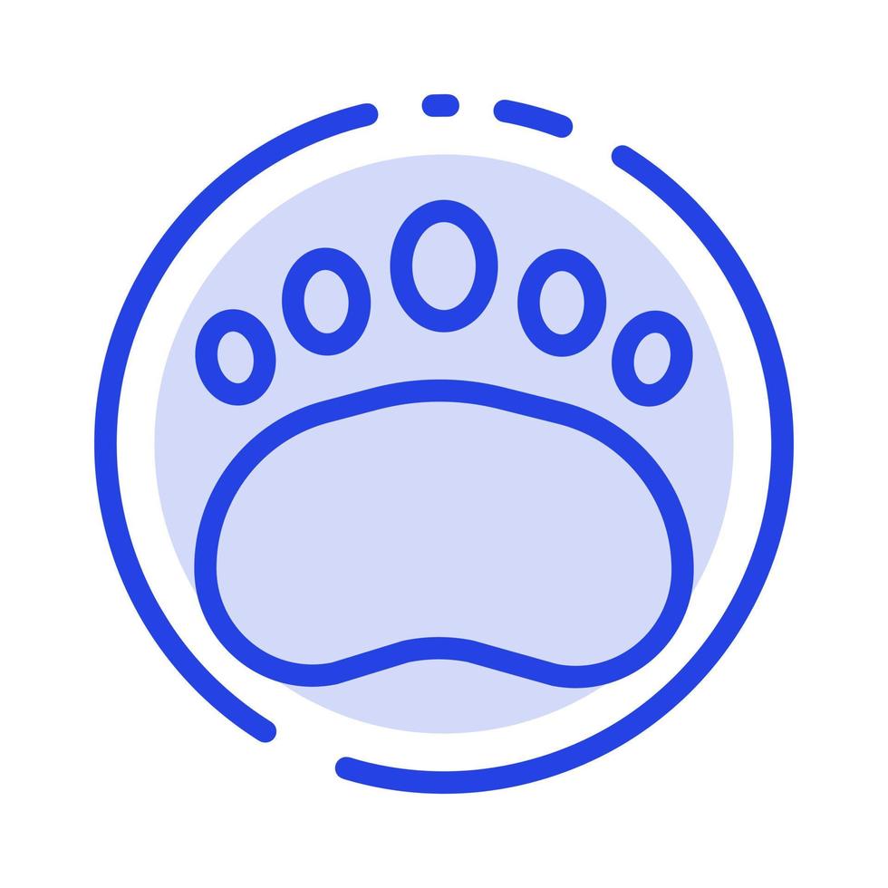 emblema educação logotipo ciência zoologia ícone de linha de linha pontilhada azul vetor