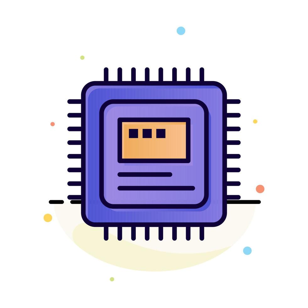 modelo de ícone de cor plana abstrata de hardware de computador de armazenamento cpu vetor