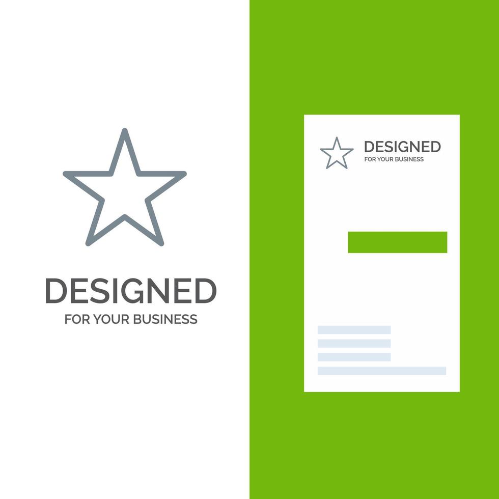 marcador de design de logotipo cinza de mídia estrela e modelo de cartão de visita vetor