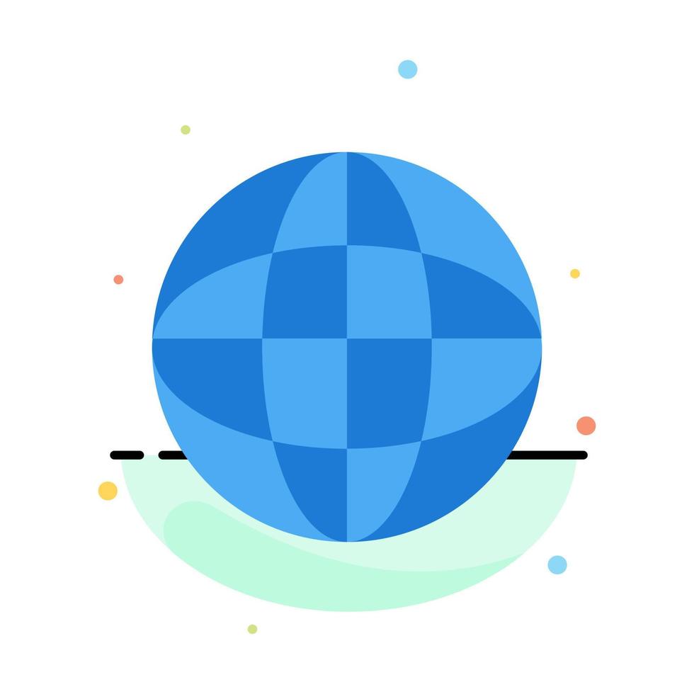 modelo de ícone de cor plana abstrata do mundo da internet de localização global vetor