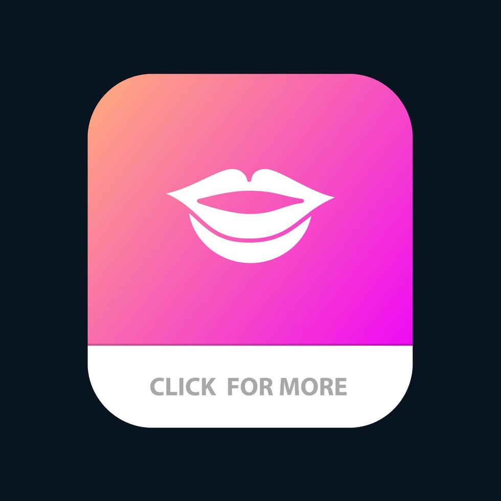 design de ícone de aplicativo móvel de menina de lábios vetor