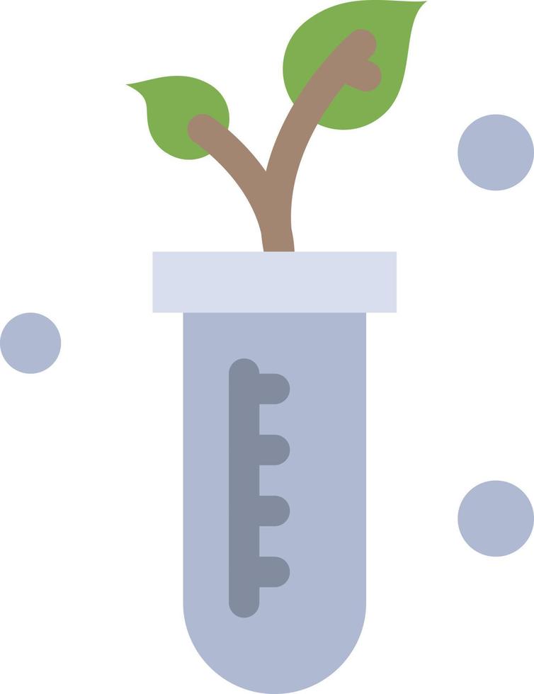 modelo de banner de ícone de vetor de ícone de cor plana de laboratório de planta de tubo