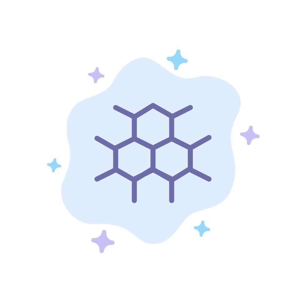 ícone azul de saúde médica de estrutura molecular no fundo abstrato da nuvem vetor