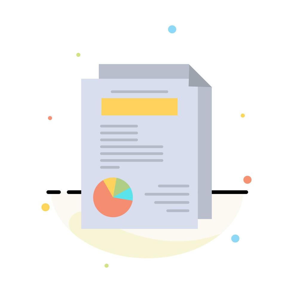 modelo de ícone de apresentação de relatório de layout de página abstrato de cor plana vetor