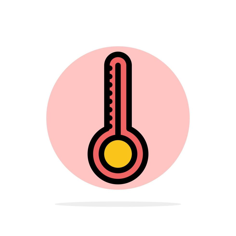 termômetro de temperatura tempo abstrato círculo ícone de cor plana de fundo vetor