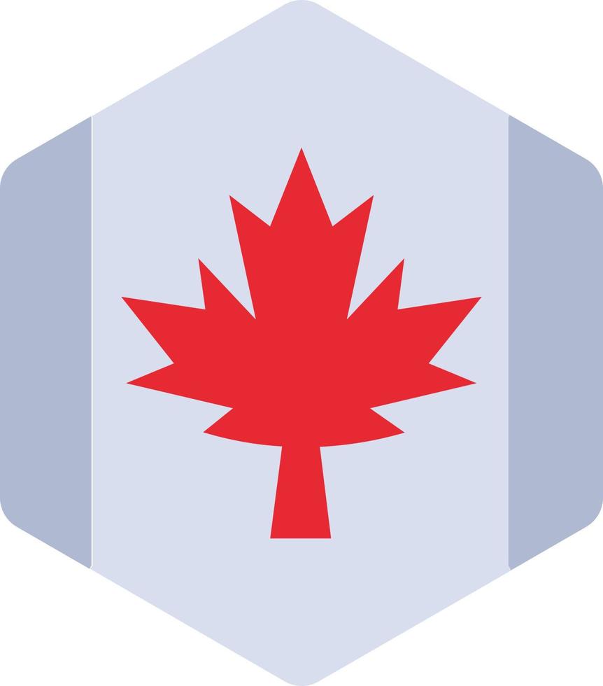 bandeira outono canadá folha bordo ícone de cor plana modelo de banner do ícone do vetor