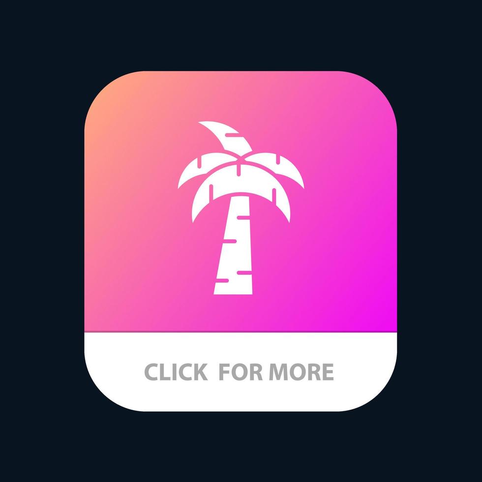 design de ícone de aplicativo móvel do brasil de palmeira vetor