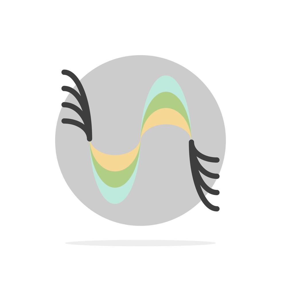 ícone de cor plana de fundo de círculo abstrato de som de pressão de tom de hertz de frequência vetor