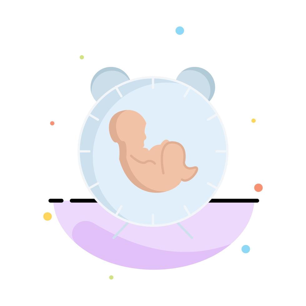 tempo de entrega bebê nascimento criança vetor de ícone de cor plana
