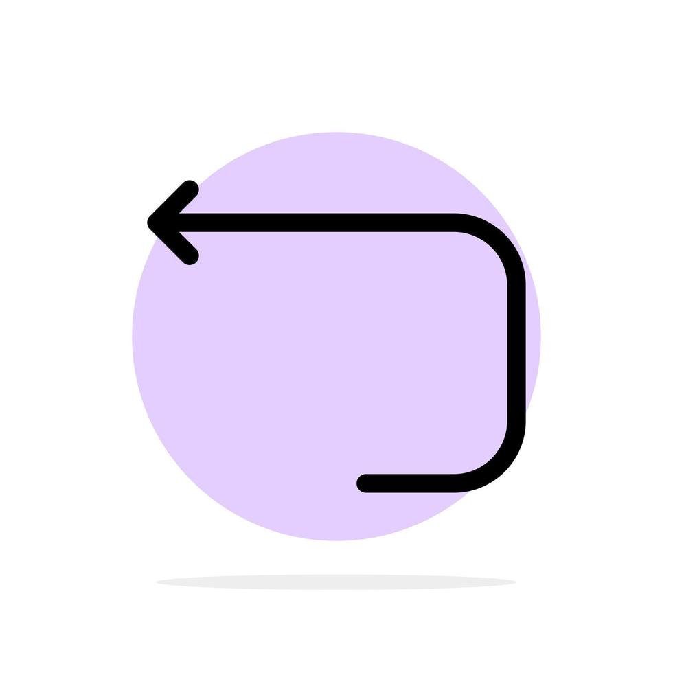 seta loop loop seta para trás círculo abstrato ícone de cor plana vetor