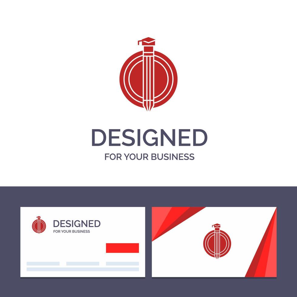 cartão de visita criativo e modelo de logotipo ilustração em vetor de pós-graduação de bônus de grau de sucesso