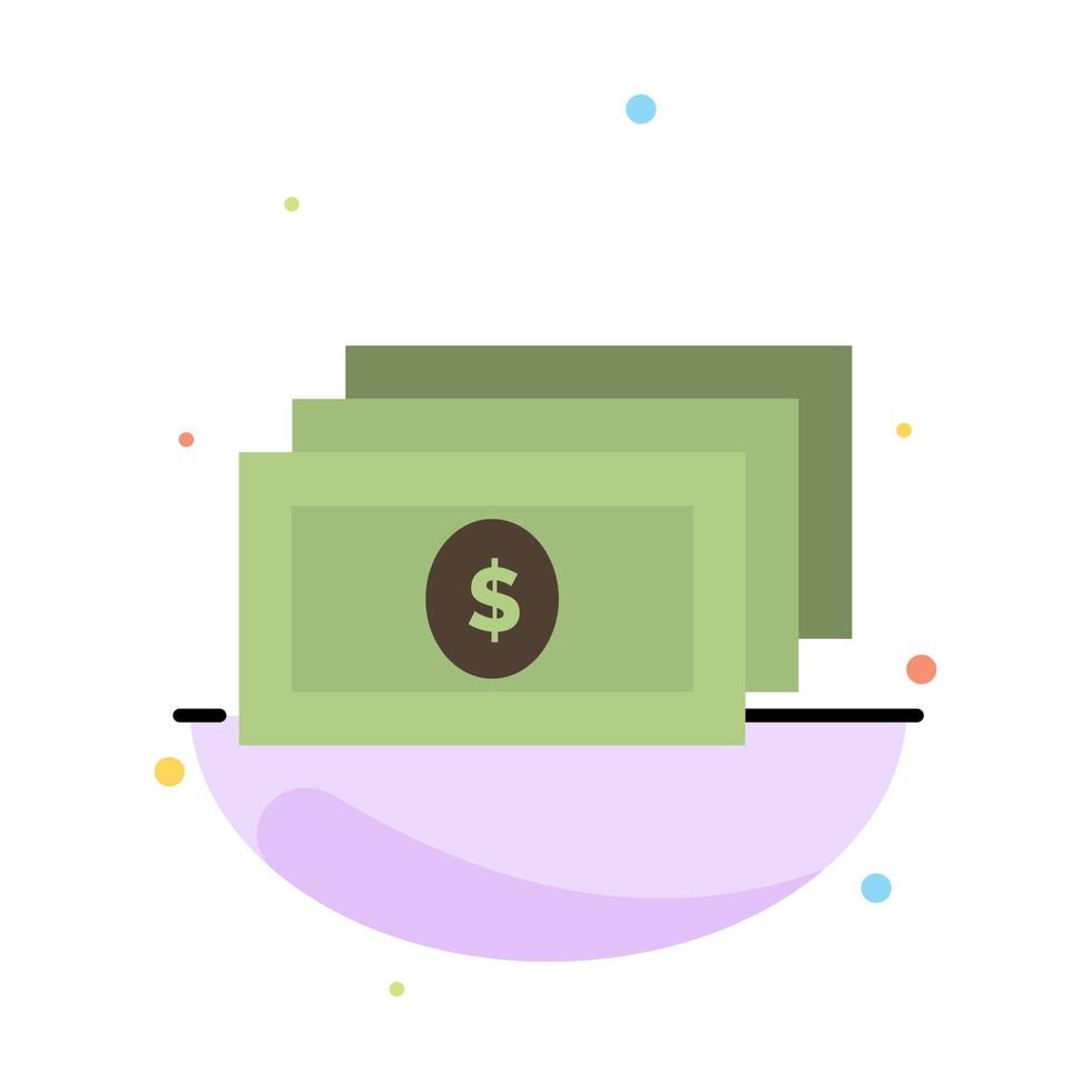 modelo de ícone de cor plana abstrata de dinheiro em dólar vetor