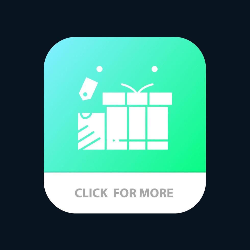 etiqueta de presente amor casamento botão de aplicativo móvel versão android e ios glifo vetor