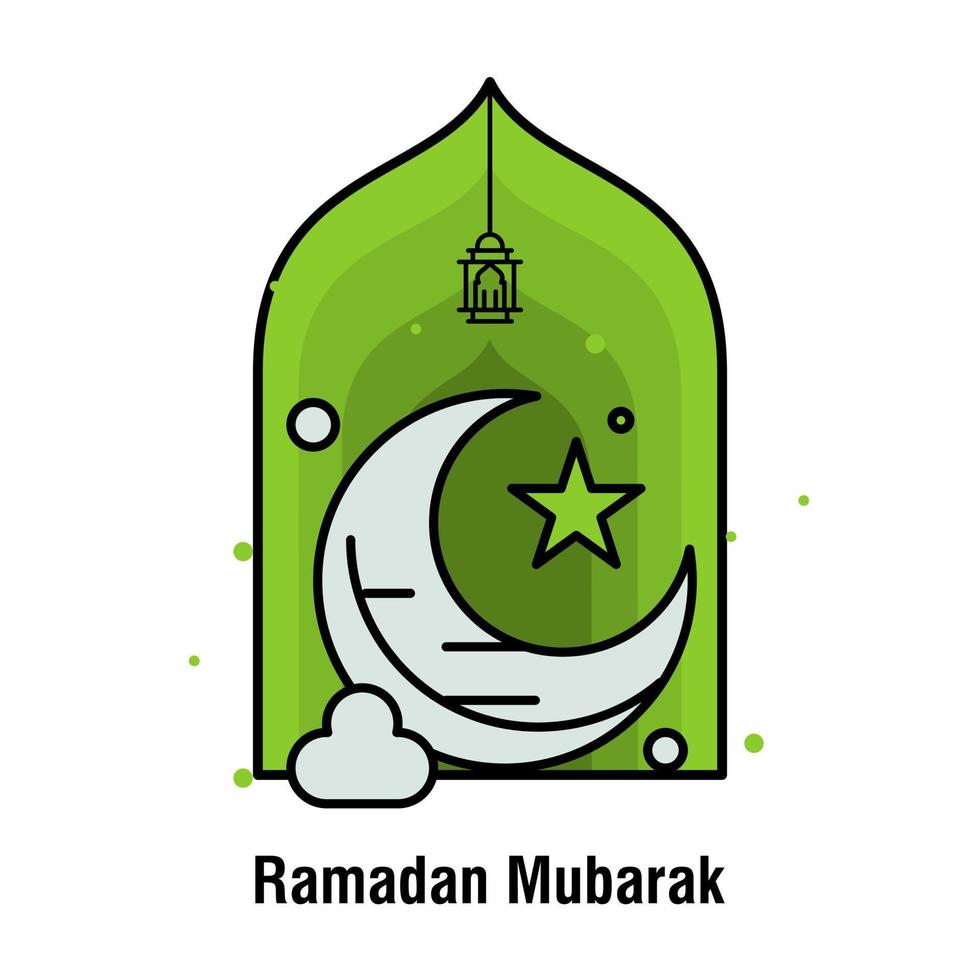 ilustração vetorial de bandeira do conceito ramadan kareem vetor