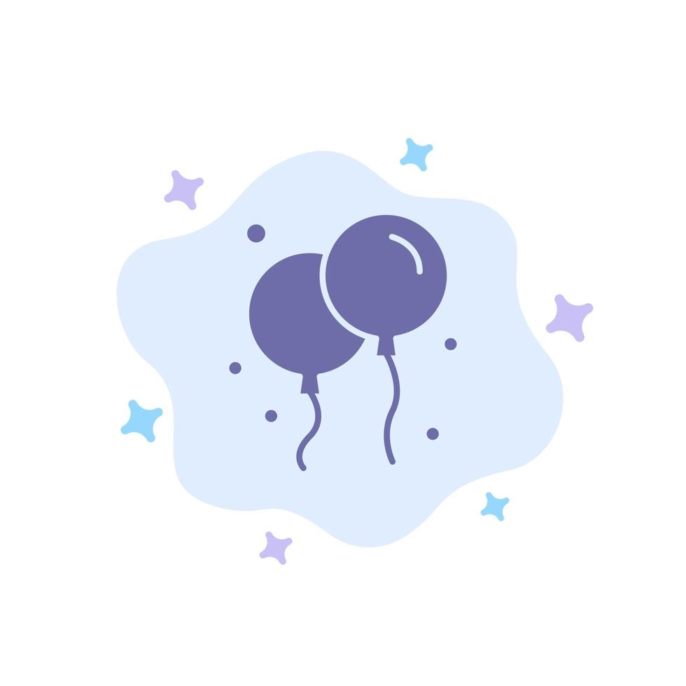 balão voar ícone azul da Irlanda no fundo da nuvem abstrata vetor