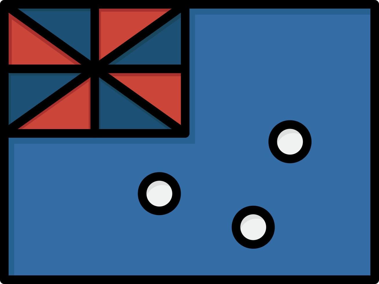 modelo de banner de ícone de vetor de ícone de cor plana aussie austrália bandeira