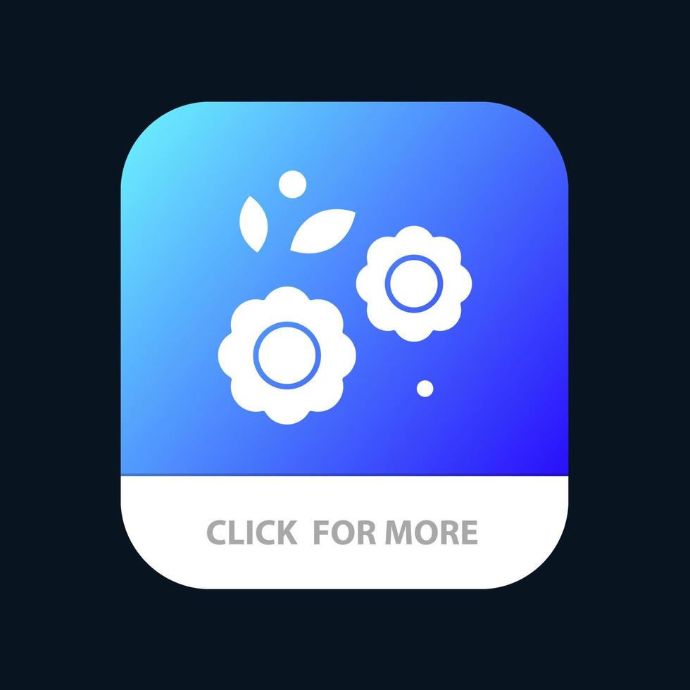flor páscoa natureza primavera botão de aplicativo móvel android e ios versão glifo vetor