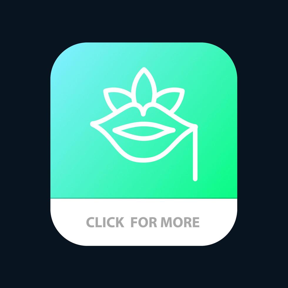 lábios flor planta rosa primavera botão de aplicativo móvel versão de linha android e ios vetor