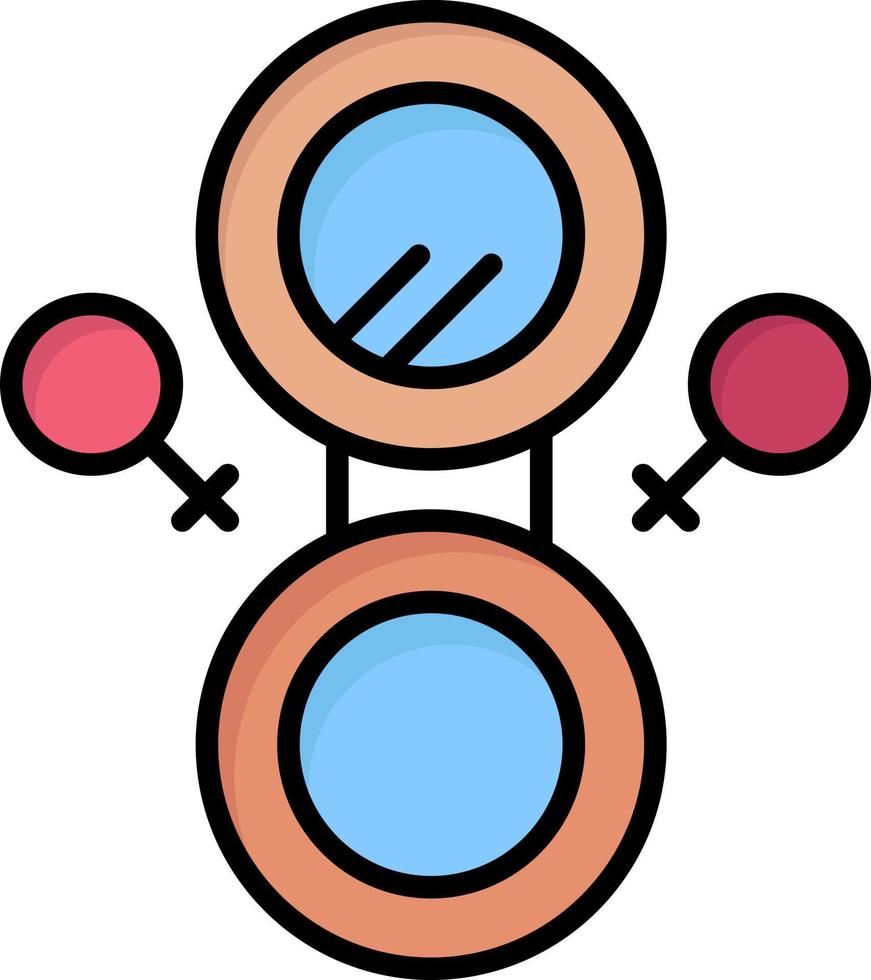 modelo de banner de ícone de vetor de ícone de cor plana de oito símbolos de espelho