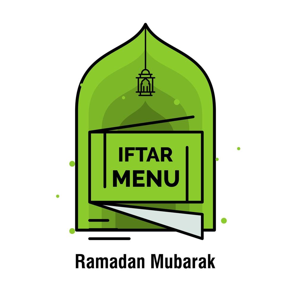 ilustração vetorial de bandeira do conceito ramadan kareem vetor