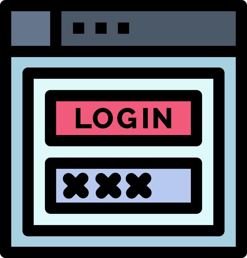 escudo de senha da internet segurança na web ícone de cor plana vetor ícone modelo de banner