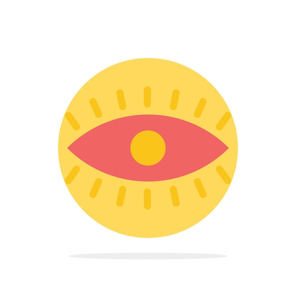 olhos olhos relógio design abstrato círculo fundo ícone de cor plana vetor
