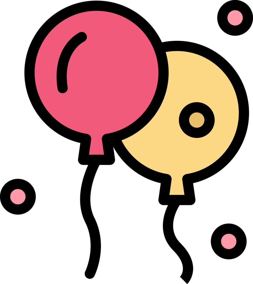modelo de logotipo de negócios de natureza de páscoa de balão cor lisa vetor