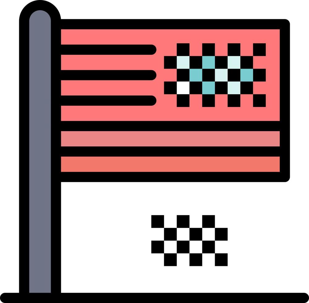 sonho americano colapso declínio bandeira queda ícone de cor plana modelo de banner de ícone de vetor