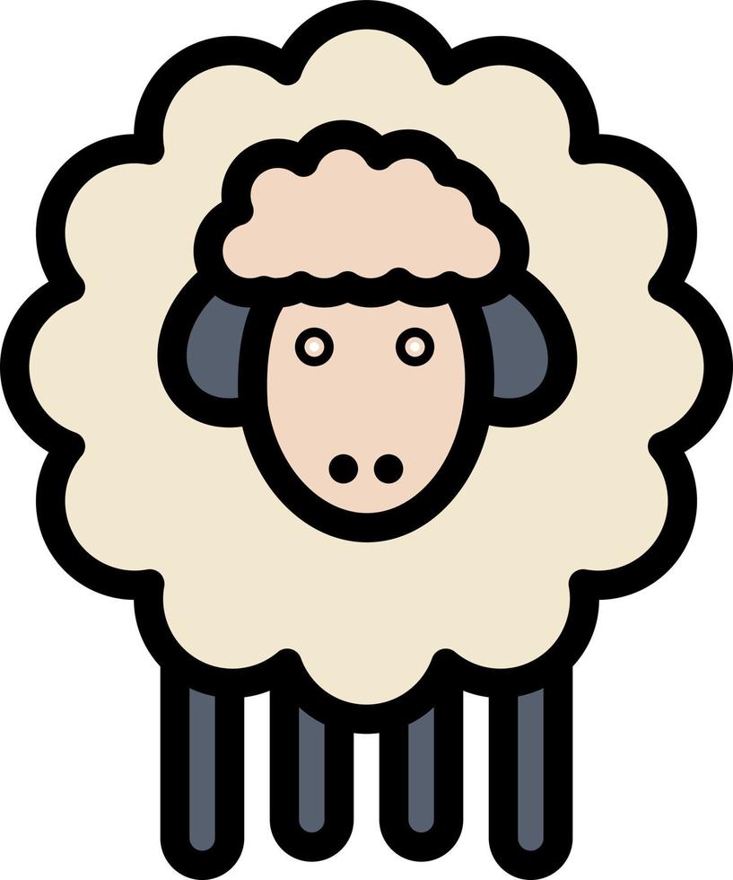 cor lisa do modelo de logotipo de negócios de primavera de ovelhas de cordeiro de páscoa vetor