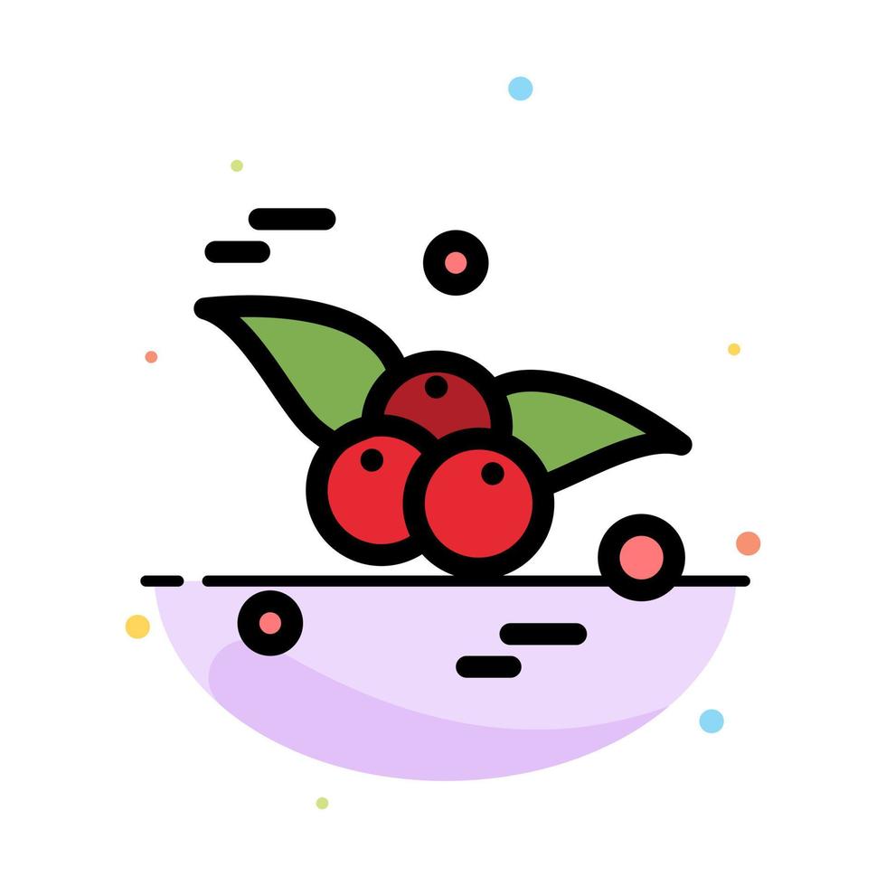 modelo de ícone de cor plana abstrata de frutas de comida cereja vetor