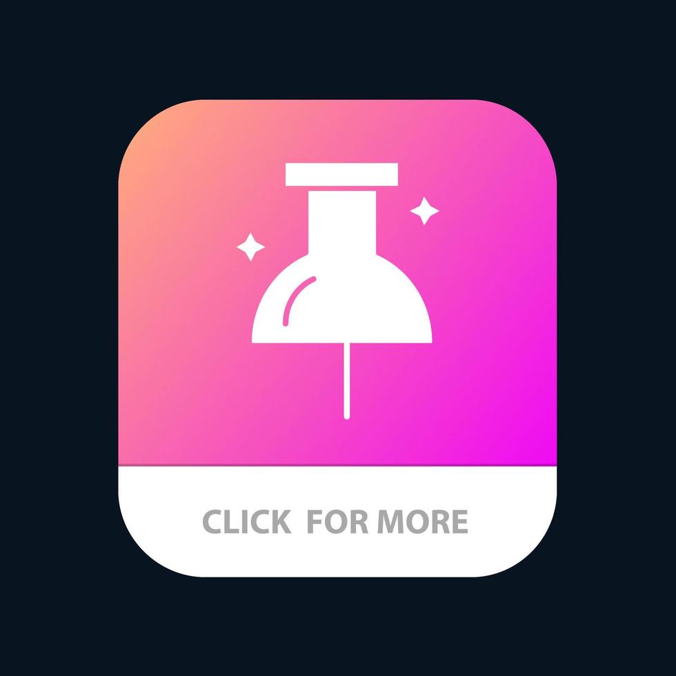 pino de navegação de localização botão de aplicativo móvel android e ios versão glifo vetor