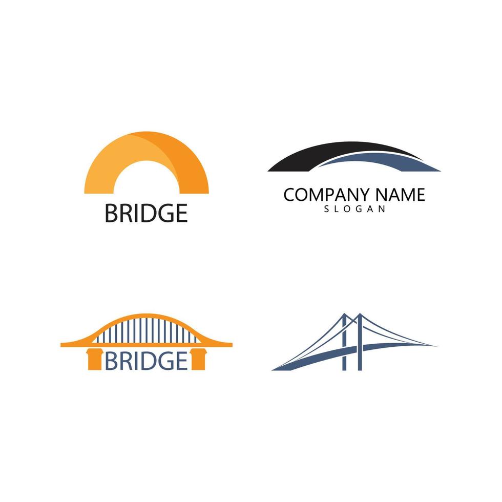 modelo de logotipo da ponte vetor