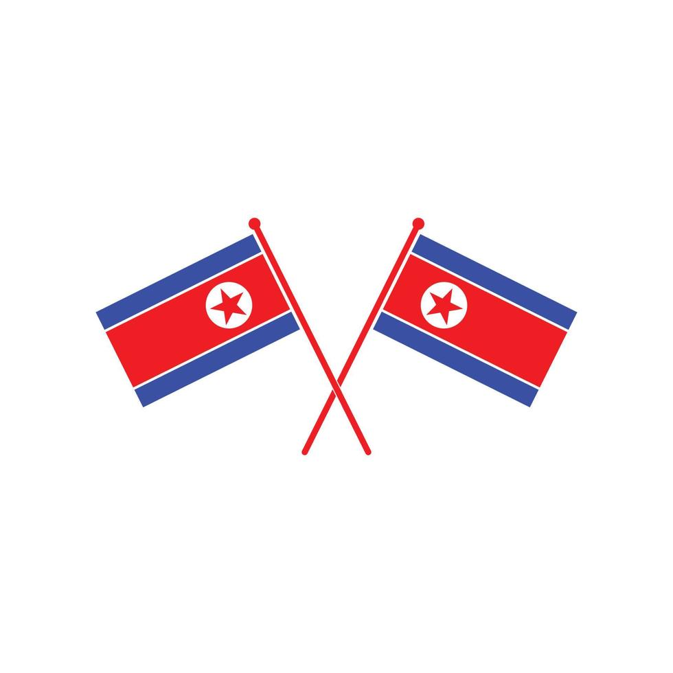 vetor do logotipo do ícone da bandeira da Coreia do Norte